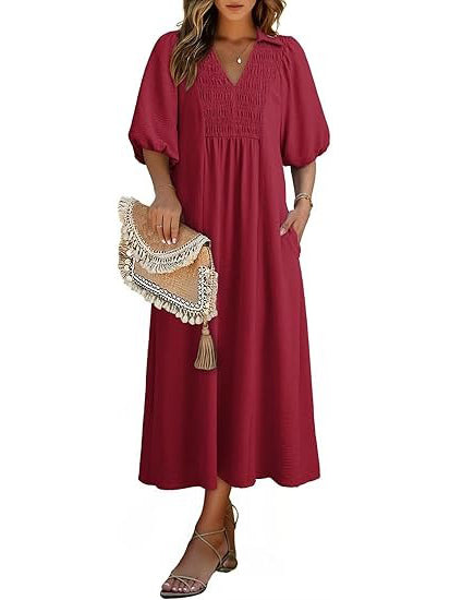 Women's Summer Flowy A-Line Maxi Dress