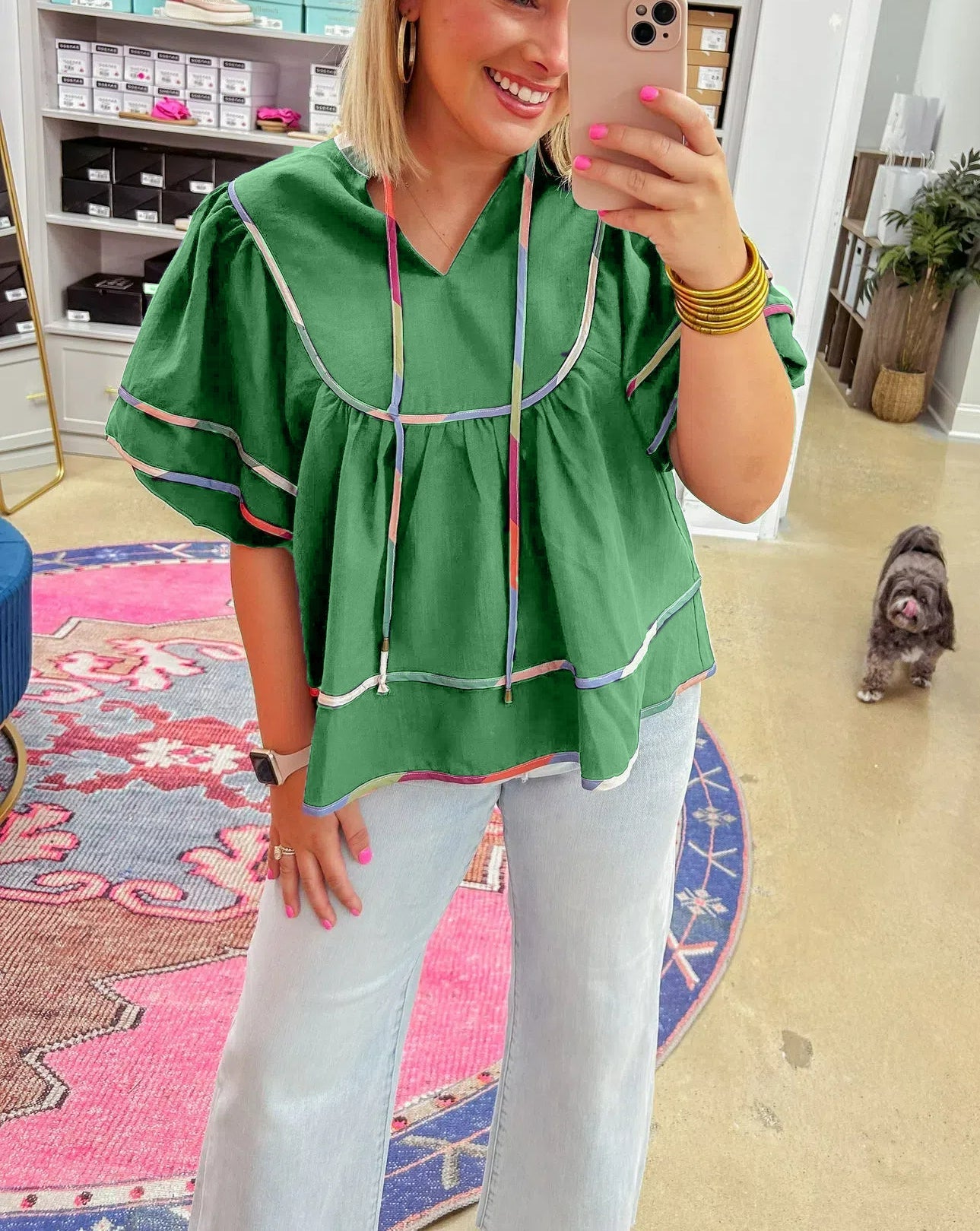Ballon Sleeve Top(Buy 2 Free Shipping)