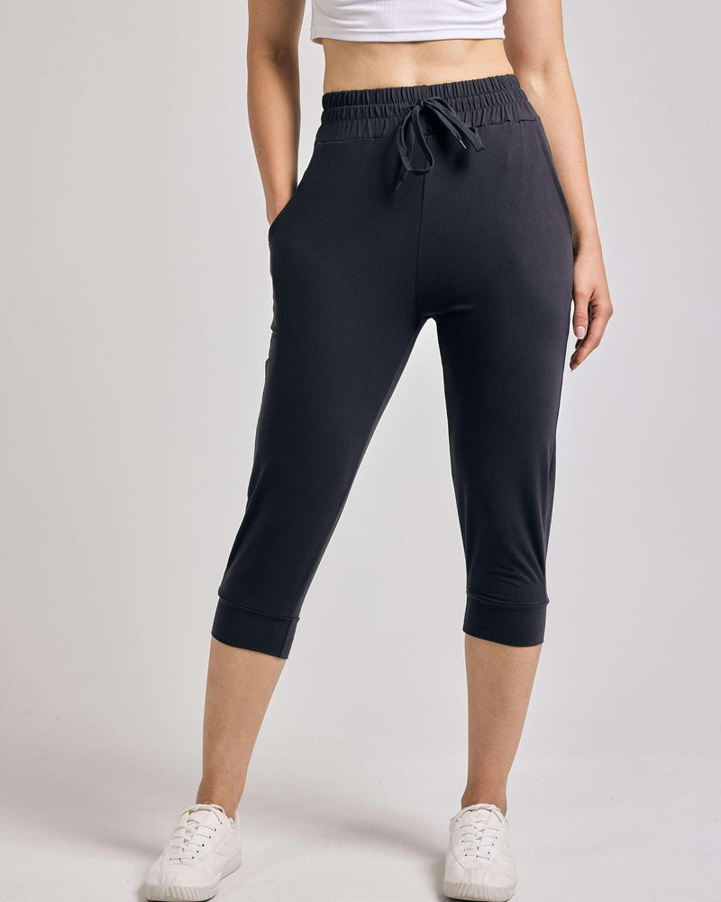 Women's Ultra Soft Lounge Capri Joggers Sweatpants Athletic Yoga with Pockets