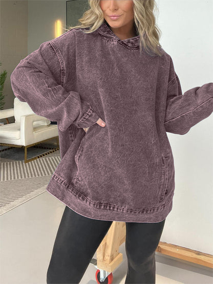 Hot Sale 2024 New Denim Hooded Sweatshirt with Front Pockets (Buy 2 Free Shipping)