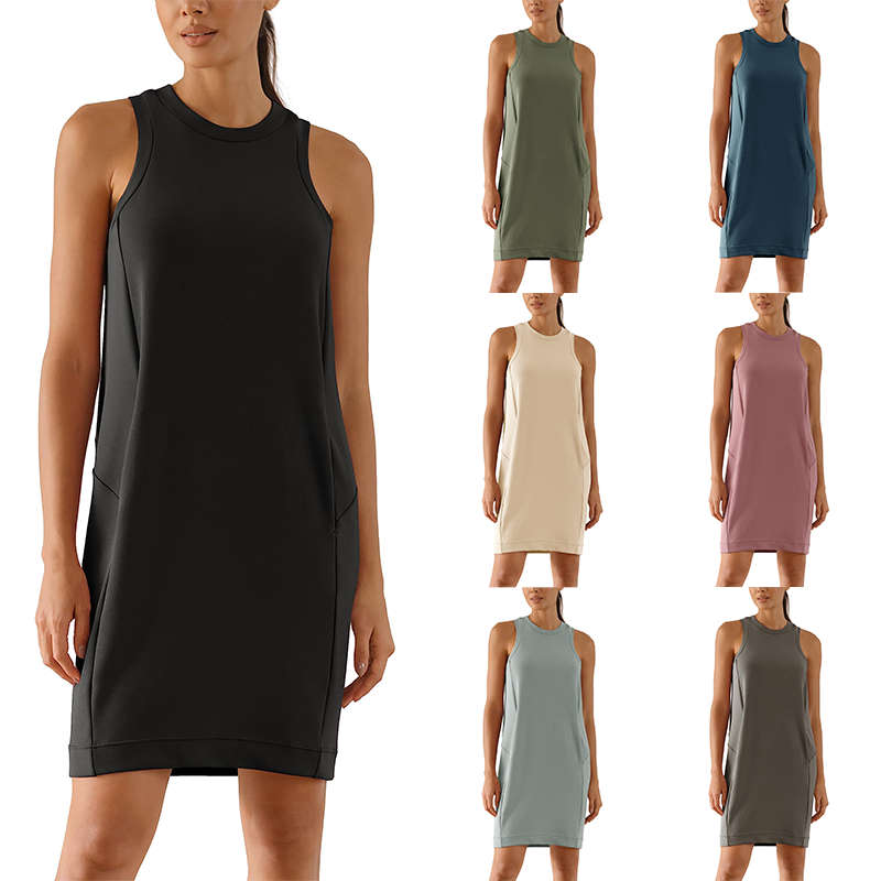HOT SALE🎉 Women's Casual Sleeveless Soft Loose Tank Dress with Pocket