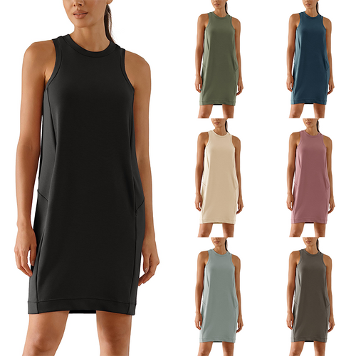 HOT SALE🎉 Women's Casual Sleeveless Soft Loose Tank Dress with Pocket
