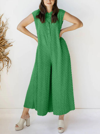 Women's Plaid Button Loose Jumpsuit (Buy 2 Free Shipping)
