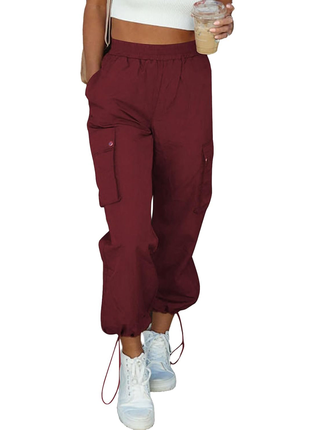 2024 NEW Women Summer Casual Elastic High Waisted Parachute Pants (BUY 2 FREE SHIPPING)