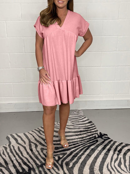 2023 Sage V Neck Swing Dress