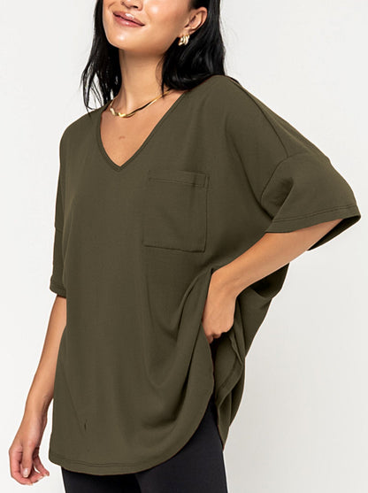 Summer Elegant Knit V-Neck Tee(Buy 2 Free Shipping)