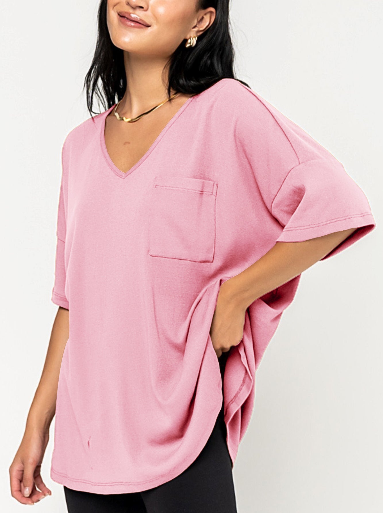 Summer Elegant Knit V-Neck Tee(Buy 2 Free Shipping)