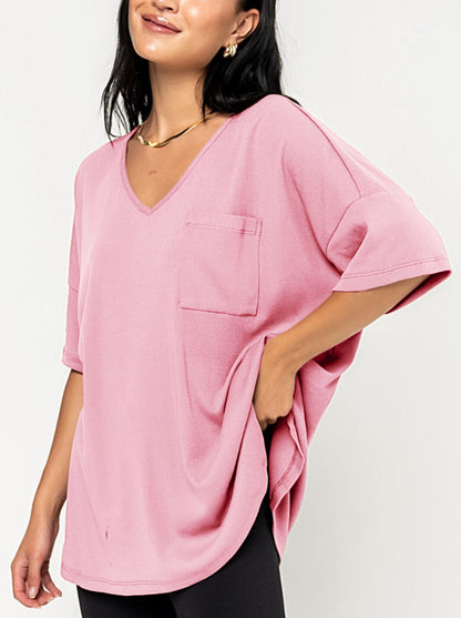 Summer Elegant Knit V-Neck Tee(Buy 2 Free Shipping)