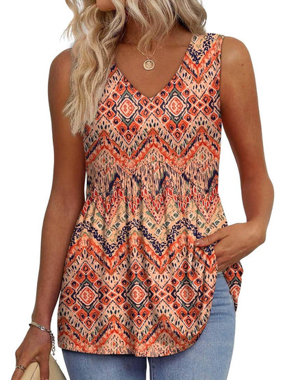 ✨Women Dressy Sleeveless V Neck Babydoll Tank Tops