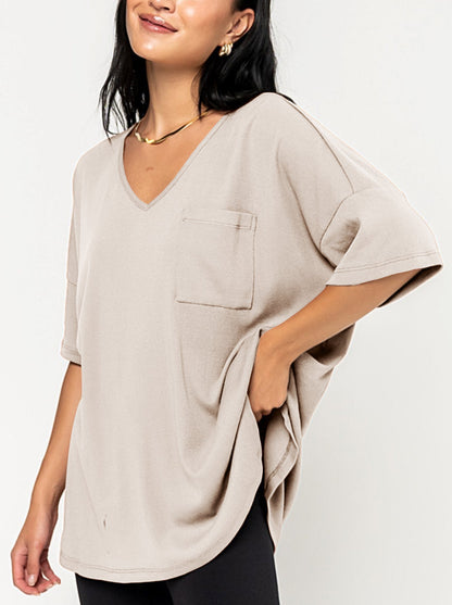 Summer Elegant Knit V-Neck Tee(Buy 2 Free Shipping)