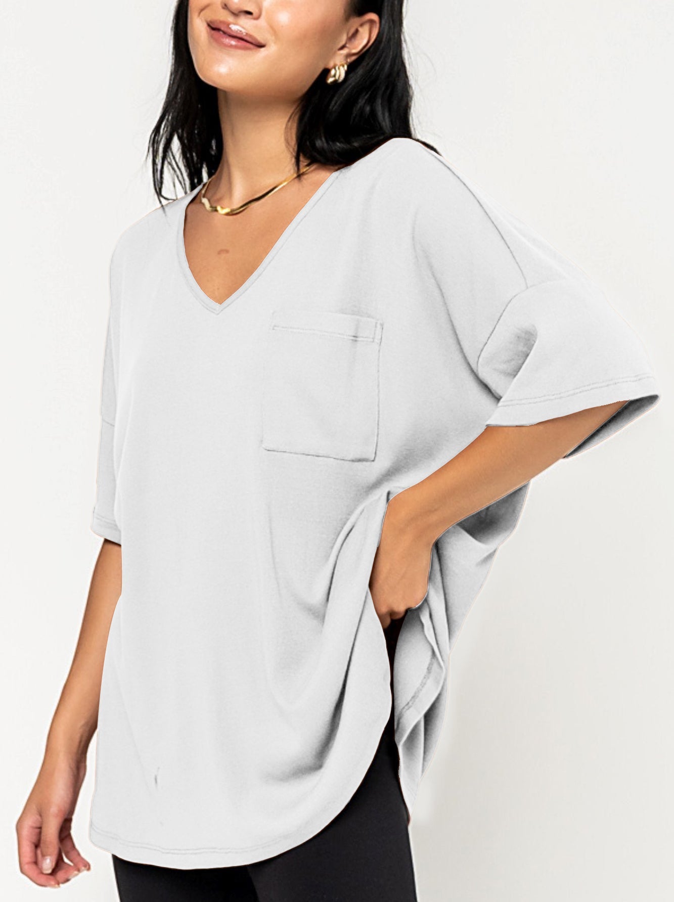 Summer Elegant Knit V-Neck Tee(Buy 2 Free Shipping)