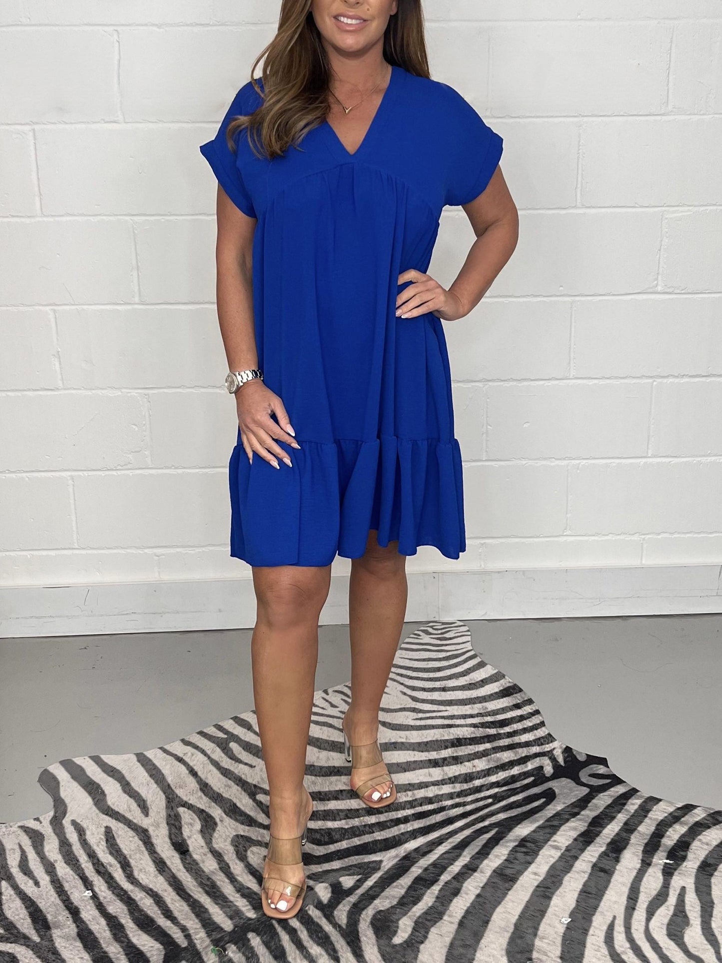 2023 Sage V Neck Swing Dress