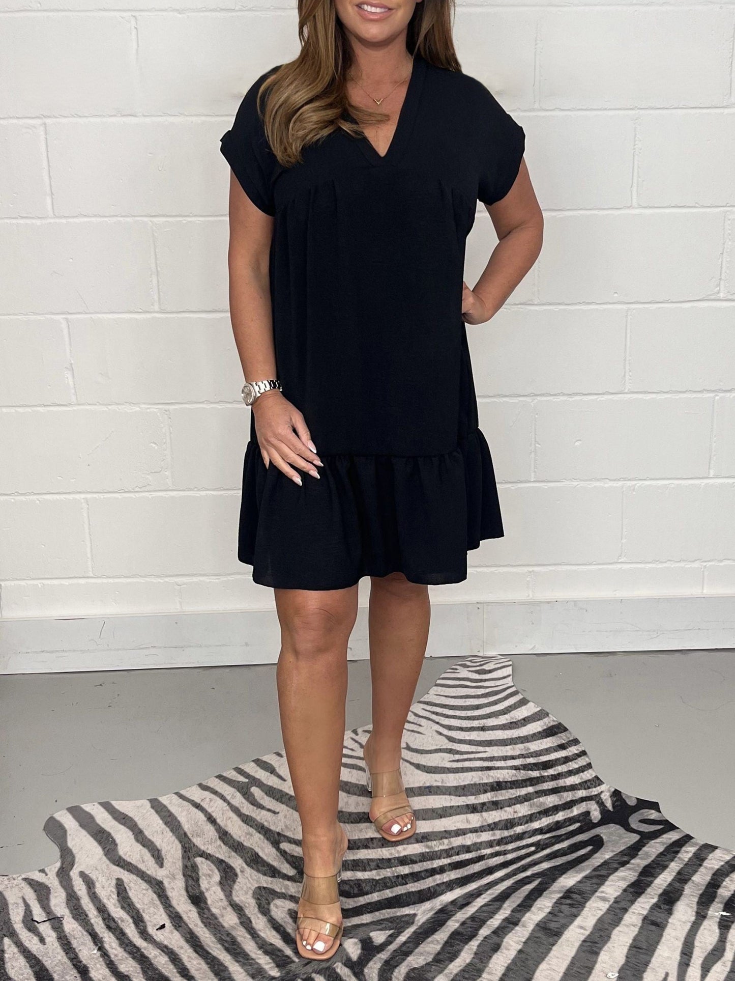 2023 Sage V Neck Swing Dress