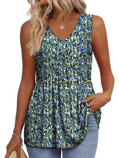 ✨Women Dressy Sleeveless V Neck Babydoll Tank Tops