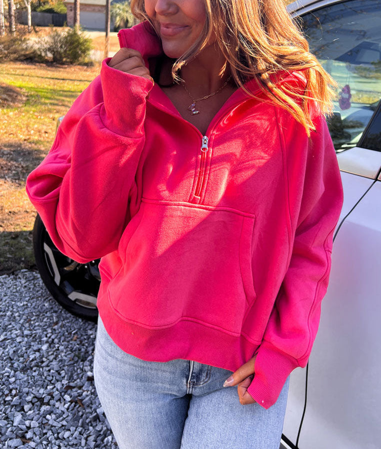 Half-Zip Stand Collar Sweatshirt(Buy 2 Free Shipping)