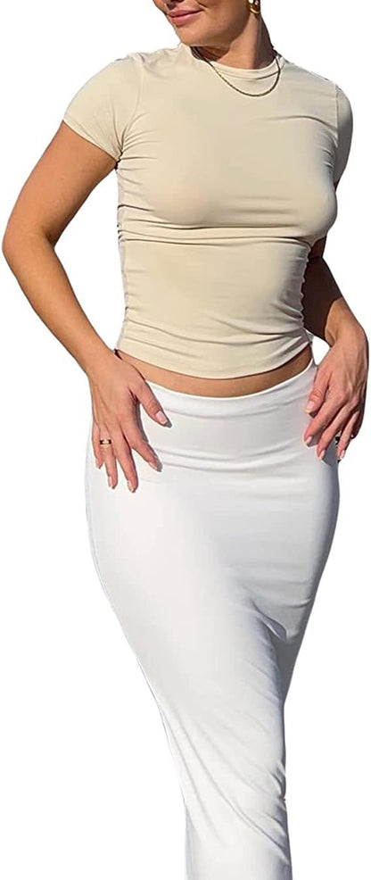 Slim Fit Short Sleeve Crew Neck Tight T Shirts