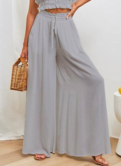 HOT SALE 🔥 Women Casual Elastic Waist Wide Leg Pants (BUY 2 FREE SHIPPING)
