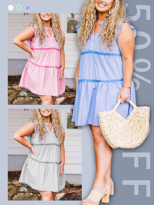 Women's striped v-neck dress(Buy 2 Free Shipping)