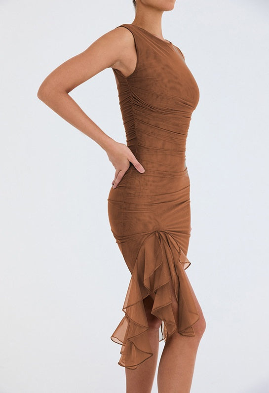 2024 Sleeveless Ruffle Midi Dress (Buy 2 Free Shipping)