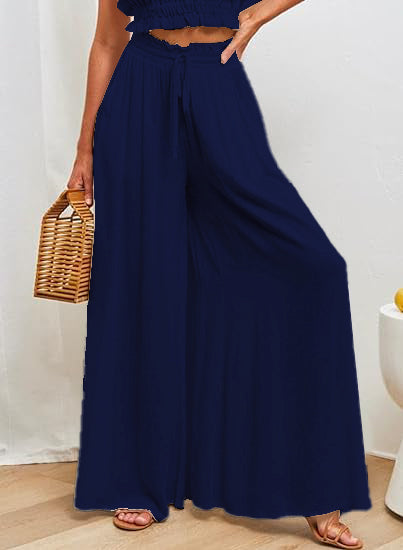 HOT SALE 🔥 Women Casual Elastic Waist Wide Leg Pants (BUY 2 FREE SHIPPING)