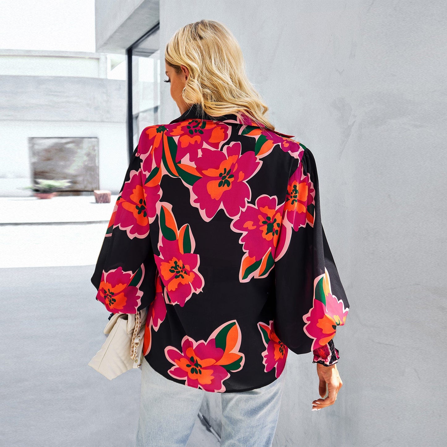 2023 New Ladies Long Sleeve Printed Shirt