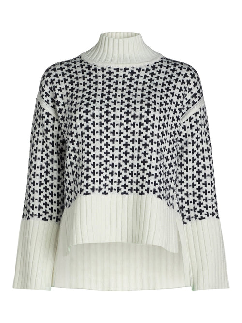 Women's Ribbed Stand Neck Sweater