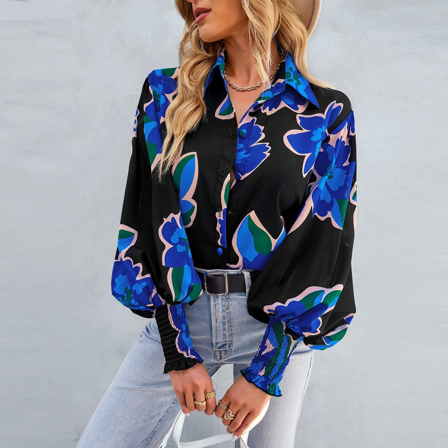 2023 New Ladies Long Sleeve Printed Shirt