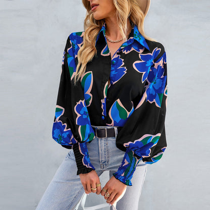 2023 New Ladies Long Sleeve Printed Shirt