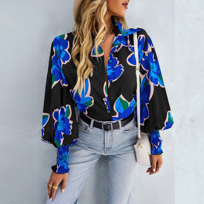 2023 New Ladies Long Sleeve Printed Shirt