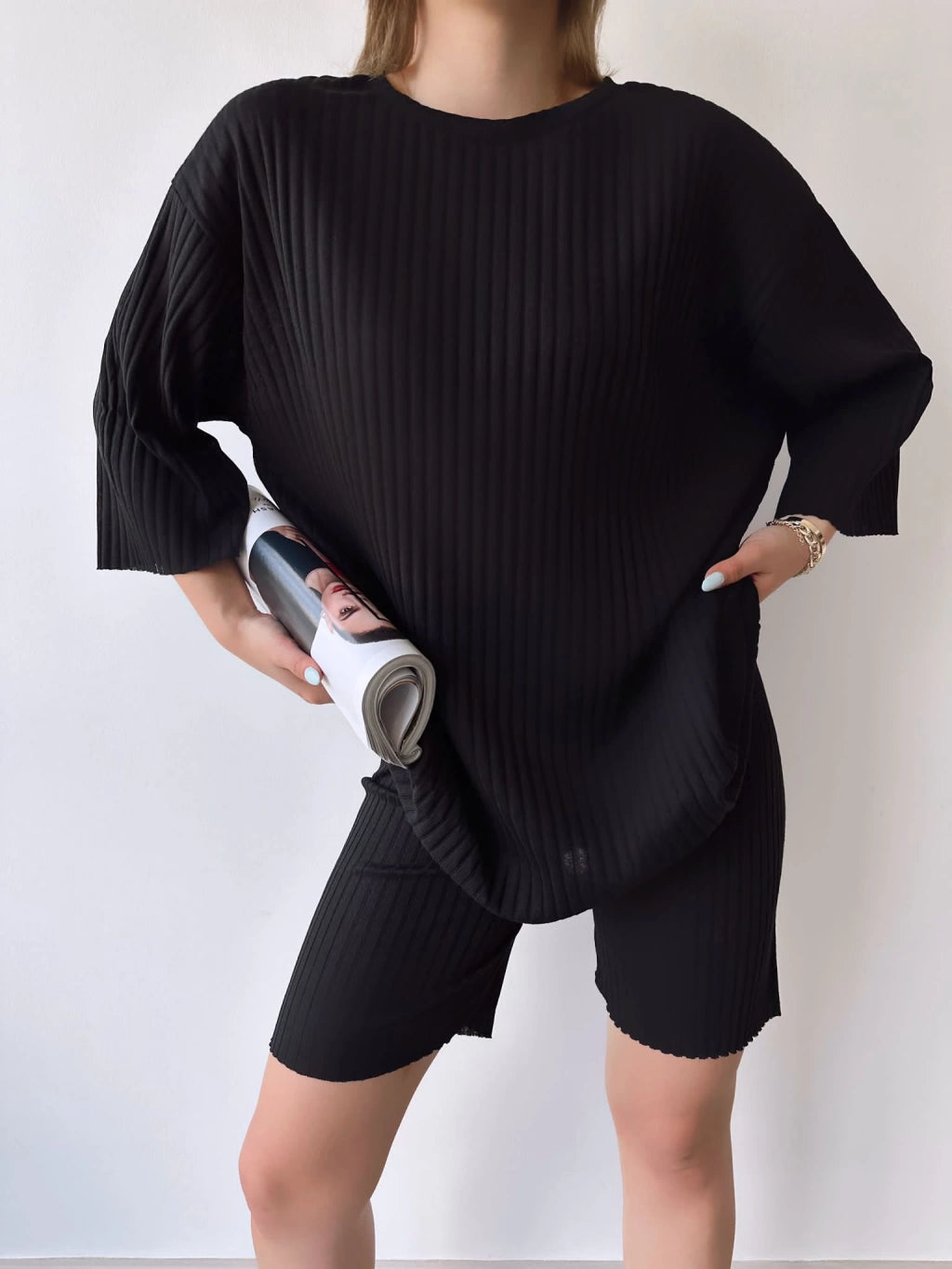 Summer Sale 2023🔥 🔥 Casual Round Collar Loose Shorts Set