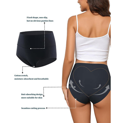 Women's Seamless High Waisted Underwear 6-Pack, Full Coverage No-Show Briefs