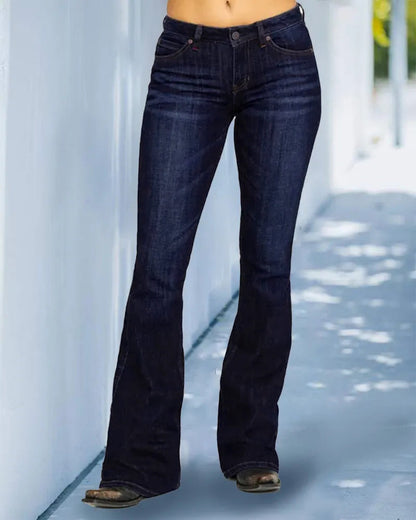 New Vintage Mid Waist Flare Jeans