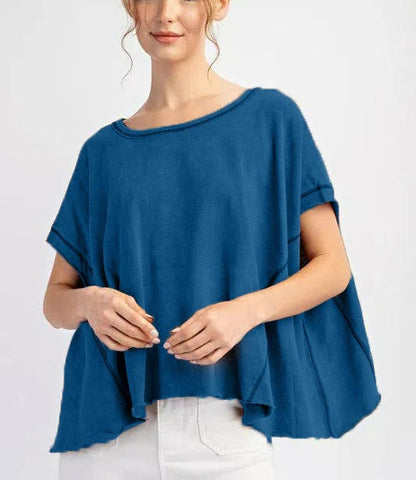 Mineral Washed Short Sleeve Top