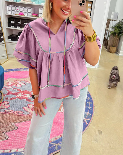 Ballon Sleeve Top(Buy 2 Free Shipping)
