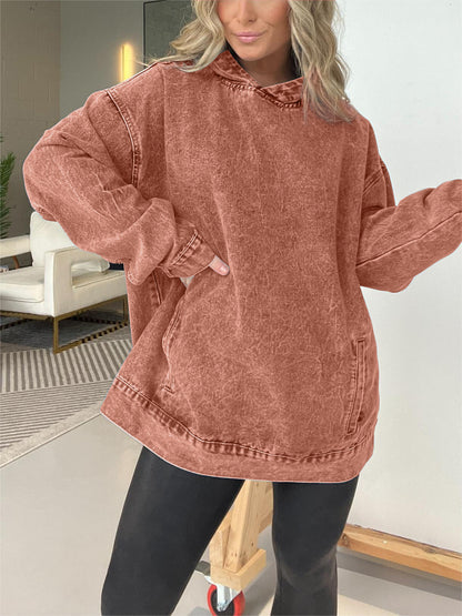 Hot Sale 2024 New Denim Hooded Sweatshirt with Front Pockets (Buy 2 Free Shipping)