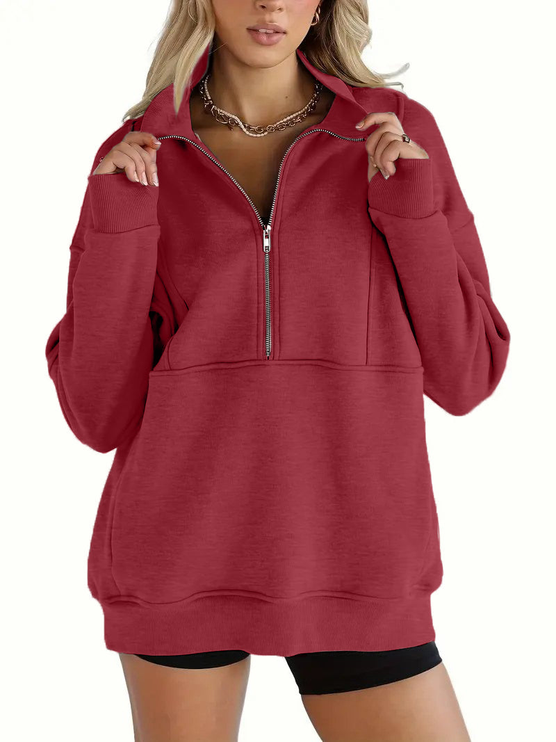 Half-Zip Pullover Sweatshirt (Buy 2 Free Shipping)