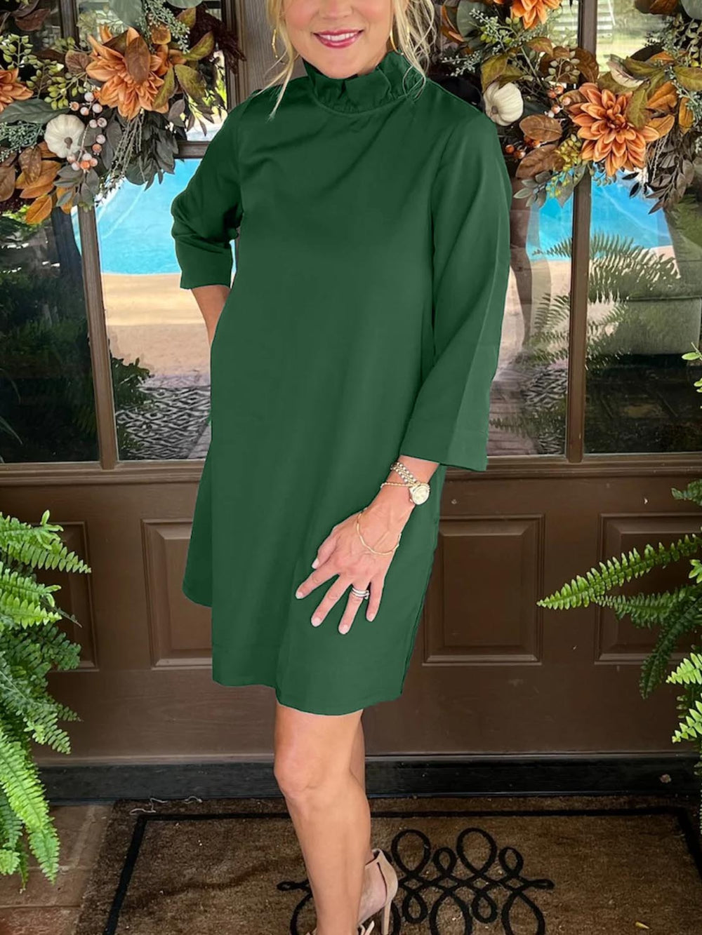 Back Neck Tie Mini Dress (Buy 2 Free Shipping)