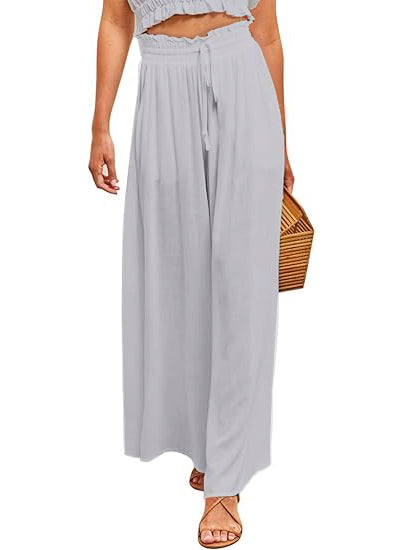 HOT SALE 🔥 Women Casual Elastic Waist Wide Leg Pants (BUY 2 FREE SHIPPING)