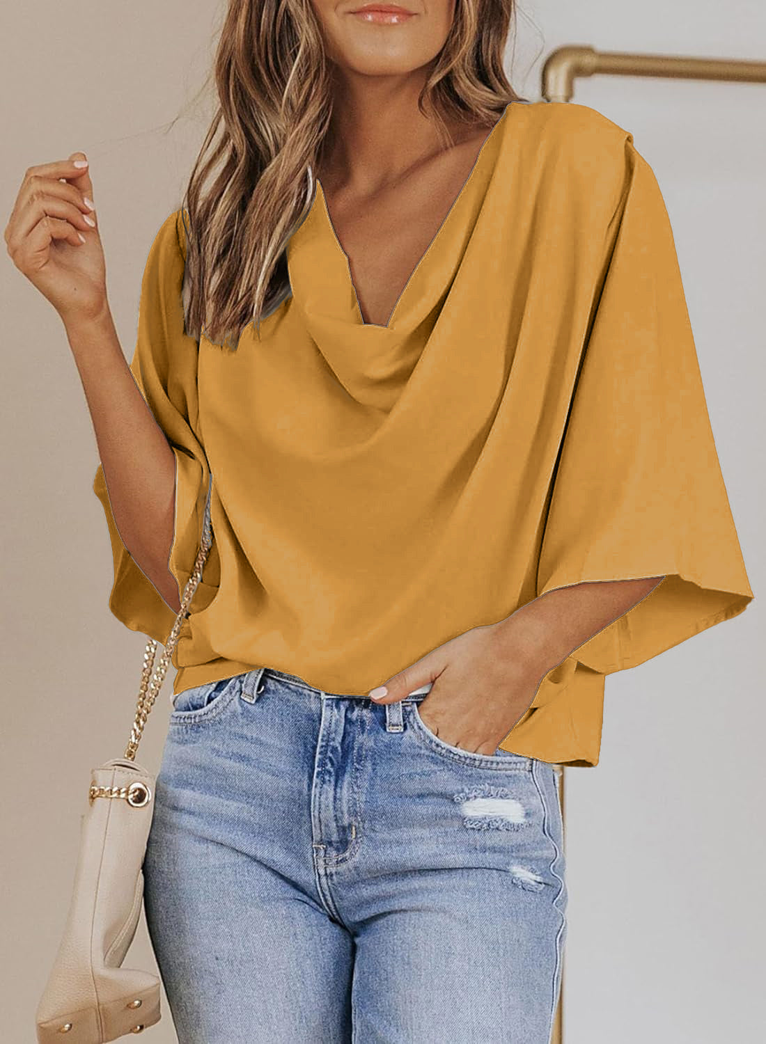 2024NEW Womens Short Sleeve Chiffon Shirt (BUY 2 FREE SHIPPING)