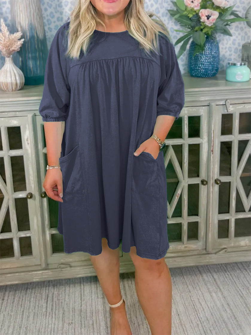 ✨Acid Washed flowy casual dress with large pockets(BUY 2 FREE SHIPPING)