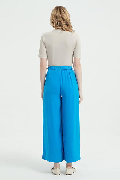 Women High Waist Casual Wide Leg Long Palazzo Pants Trousers (⏰ 30% OFF TODAY)