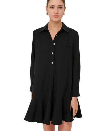 Chambray Callahan Ruffle Flowy Casual Dress (⏰40% OFF TODAY)