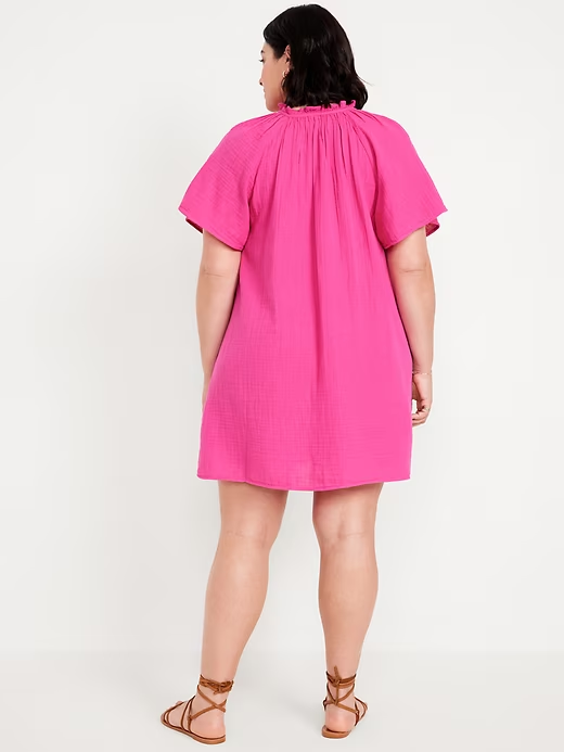 2024 NEW-Crinkle Gauze Mini Swing Dress(BUY 2 FREE SHIPPING)