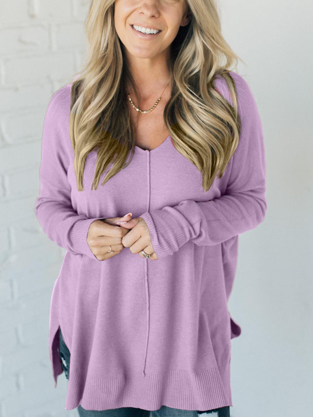 ✨So Soft Seam Front Sweater (Buy 2 Free Shipping)