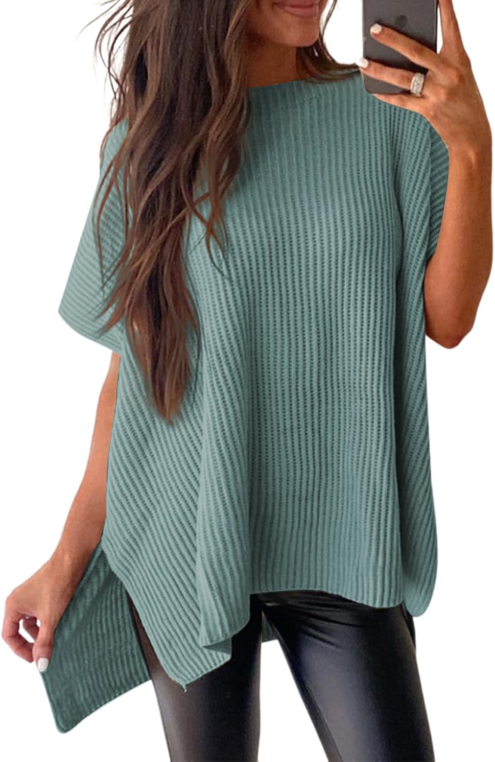 Limited time sale🔥Women's Lightweight Knit Batwing Short Sleeve Sweater