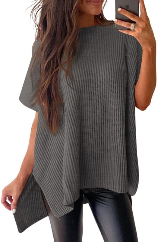 Limited time sale🔥Women's Lightweight Knit Batwing Short Sleeve Sweater