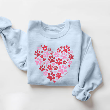 Paw Heart Valentines Sweatshirt