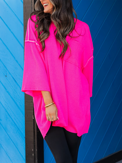Women's Oversize High Neck Urban Ribbed Top(Buy 2 Free Shipping)