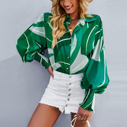 2023 New Ladies Long Sleeve Printed Shirt