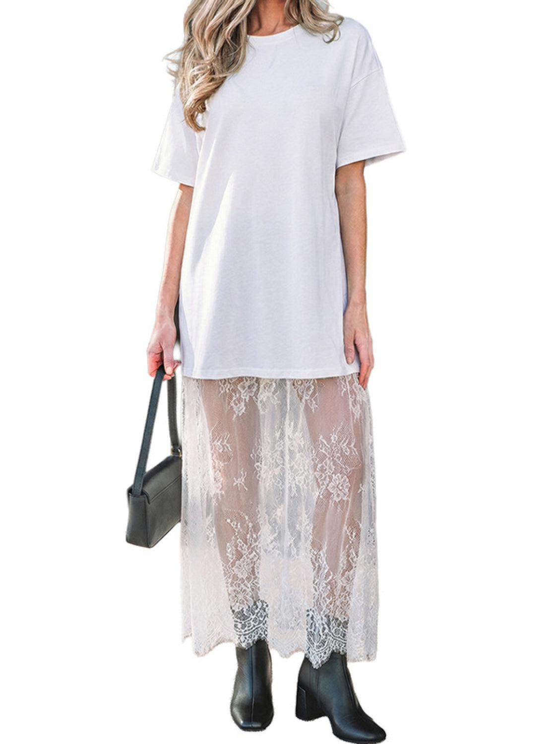 Limited time sale🔥Women's Patchwork Short Sleeve T Shirt Loose Maxi Dress